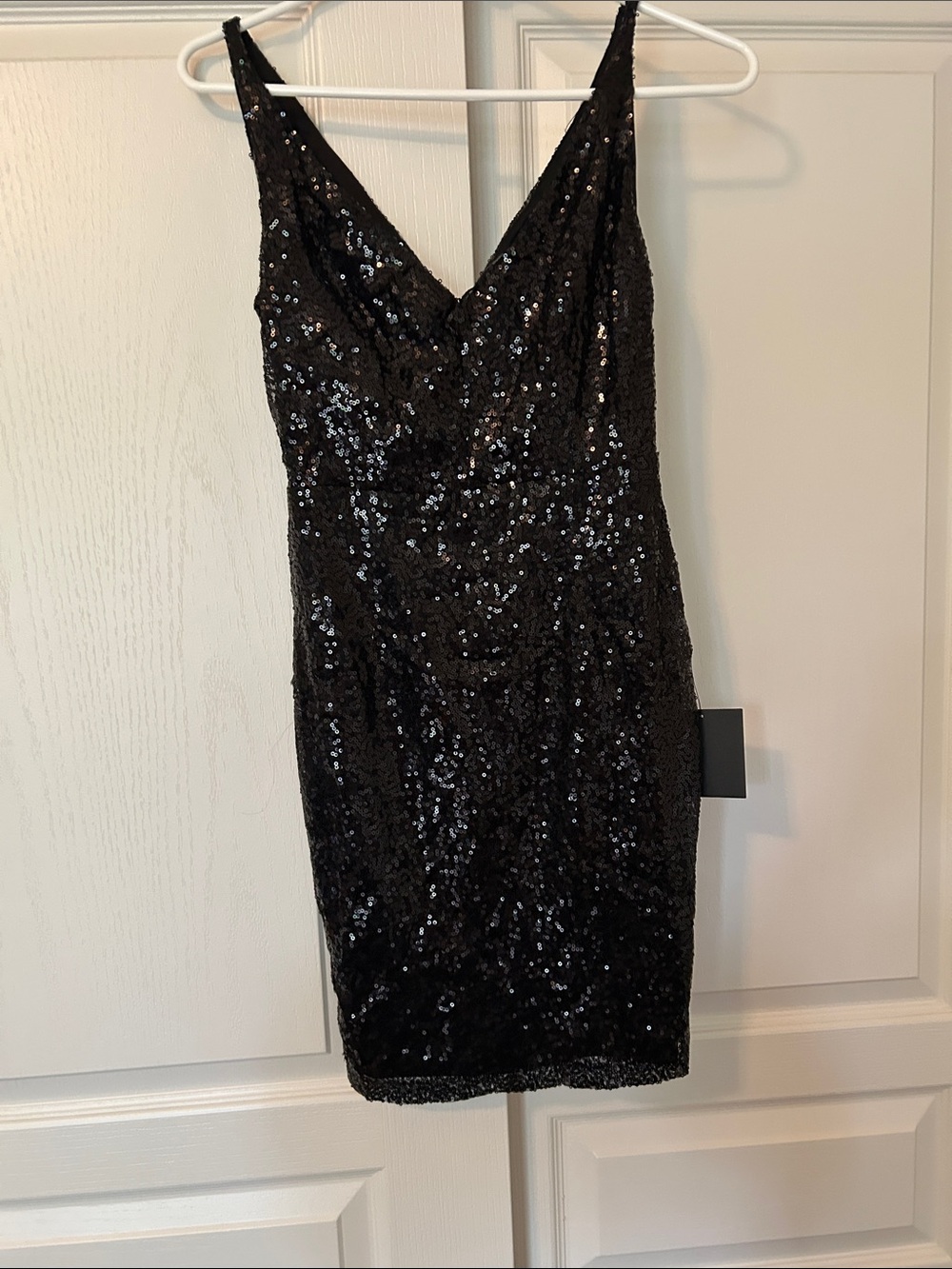 NWT Black Sequin Slip Dress - Women